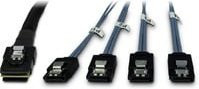Inter-Tech SFF-8087 auf 4x S-ATA Kabel gekreuzt, schwarz - Bild 1