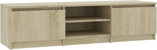 vidaXL TV-Schrank aus Holzwerkstoff in Sonoma-Eiche und Beige, B/T/H: 140 x 40 x 35,5 cm - Bild 1