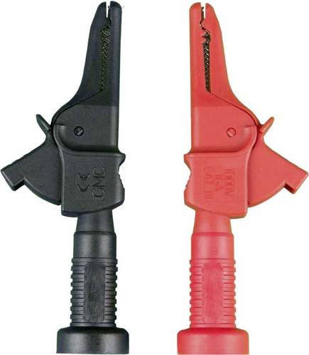 Gossen Metrawatt KY95-3 Krokodilklemmen-Set mit 4mm Buchse CAT III 1000V in Schwarz und Rot - Bild 1