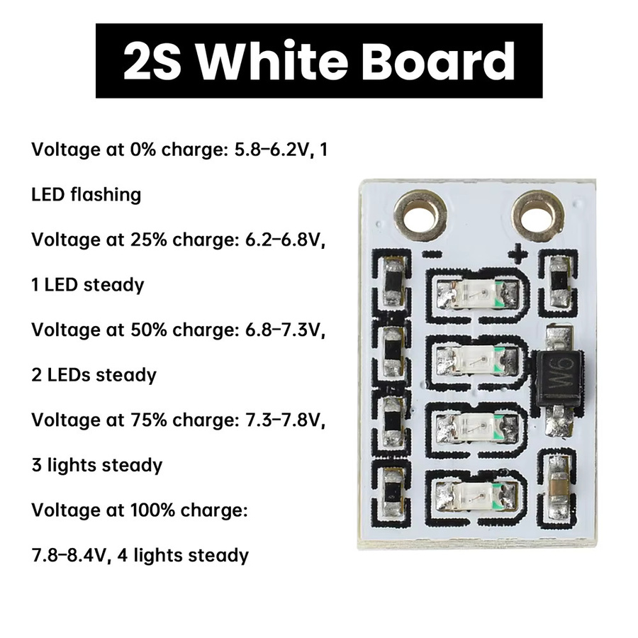 Gaqqee Mini Power Anzeige Modul mit LED Licht für Lithium-Batterien in Schwarz - Bild 4