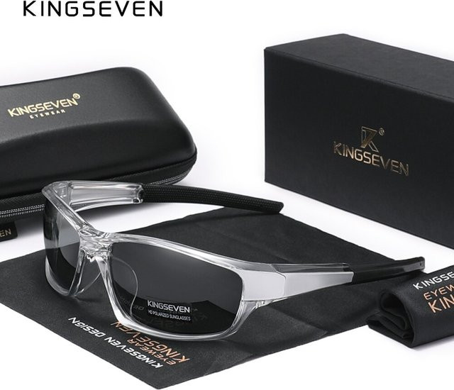 Kingseven Sportsonnenbrille, Unisex, Vollrand, transparent, Kunststoff, polarisiert - Bild 1