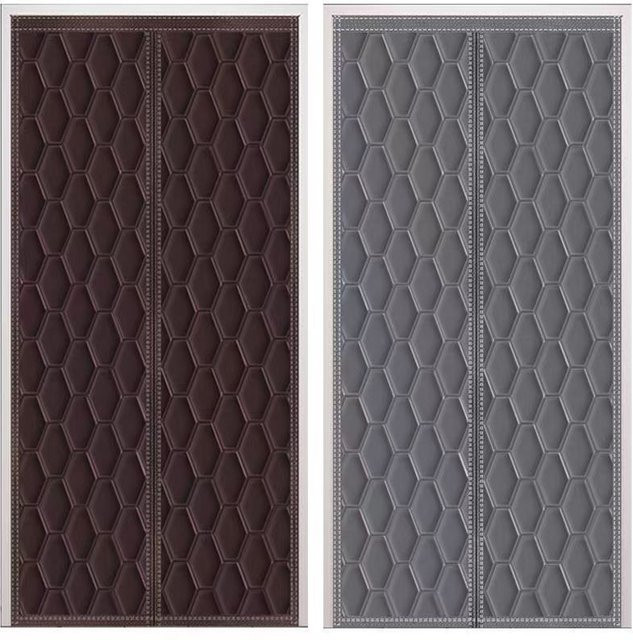 AWECOZEZQ Magnetischer Oxford Türvorhang Grau, Winddicht und Wärmedämmend, H: 210 cm x B: 80 cm - Bild 1