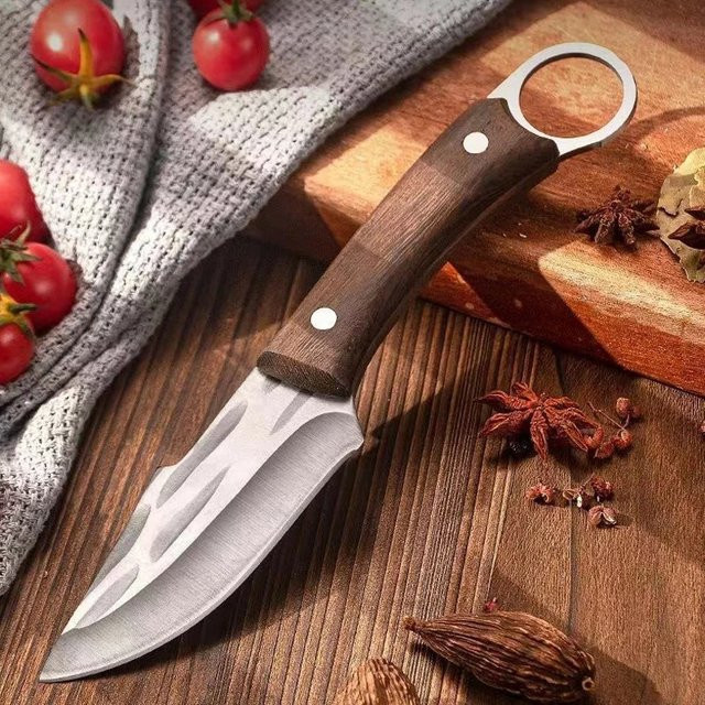 GuanQi Schmiedemesser mit Holzgriff als Fleisch- und Fischmesser zum Filetieren und Schneiden - Bild 1