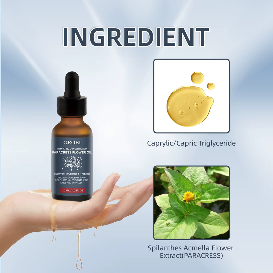GROEI Parakress-Blütenöl, 30 ml, Anti-Aging-Gesichtsöl für reife Haut - Bild 2
