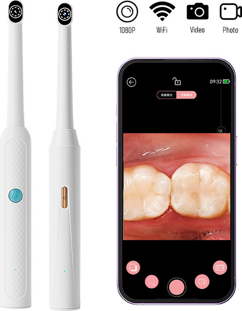 ZYPUSON WiFi-Oralendoskop, kabelloses visuelles HD-Endoskop, 8 LEDs - Bild 1