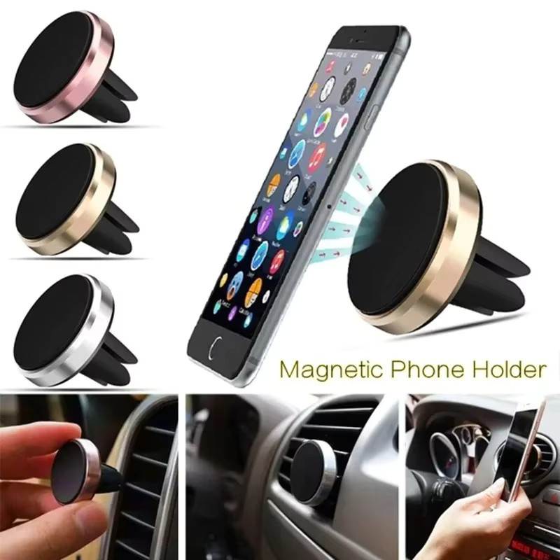 Universelle magnetische Smartphone-Halterung für das Auto zur Befestigung am Lüftungsschlitz in Schwarz - Bild 2