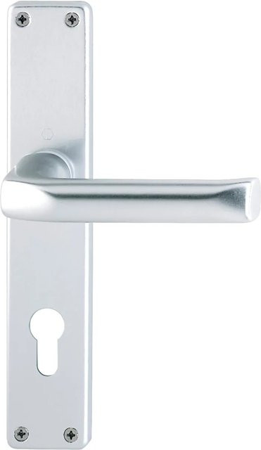Hoppe Langschild-Garnitur London PZ 37 mm - 47 mm in Alu Natur/Silber - Bild 1