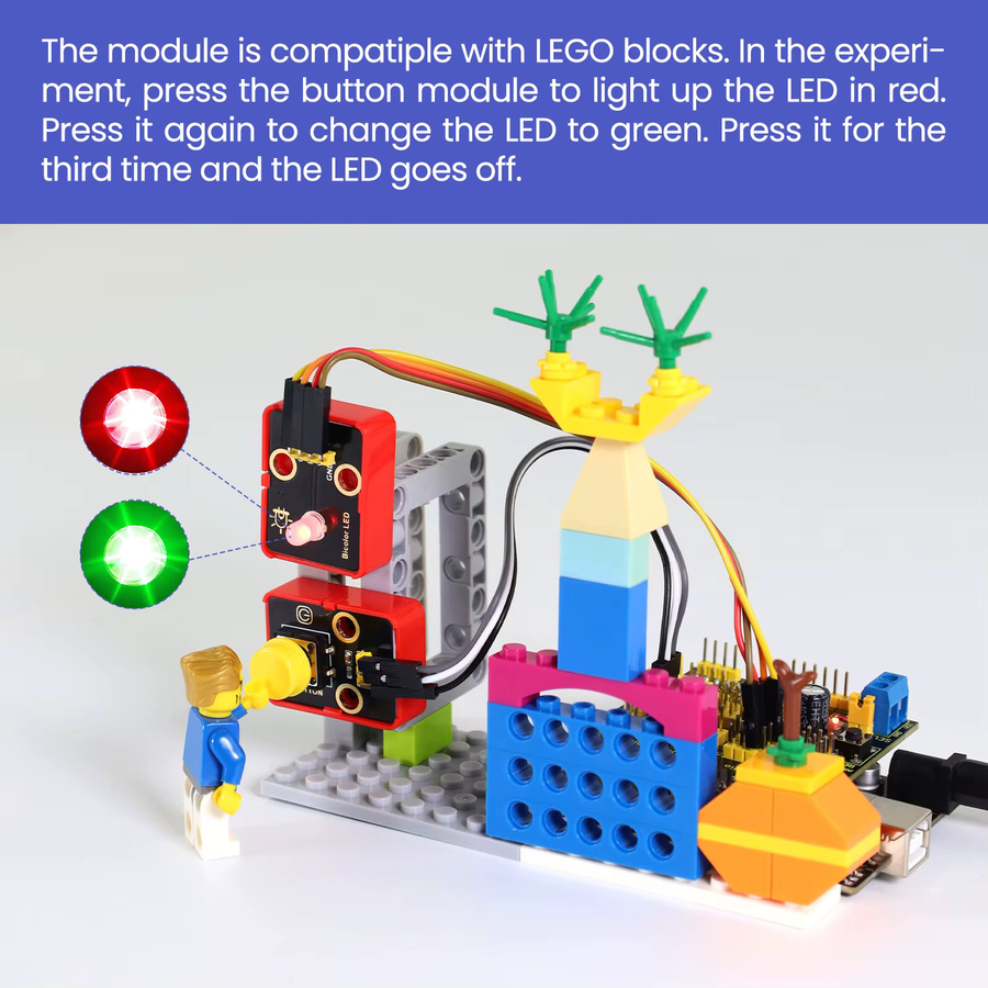 Keyestudio Kapazitives Touch-Modul Sensor für Arduino DIY-Projekte kompatibel mit Lego-Blöcken - Bild 3