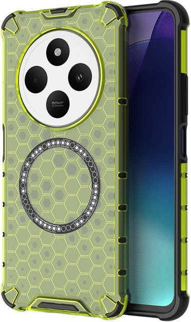 Techsuit MagSafe-Hülle HoneyComb Shield für Xiaomi Poco C75 und Redmi 14C in Grün - Bild 1