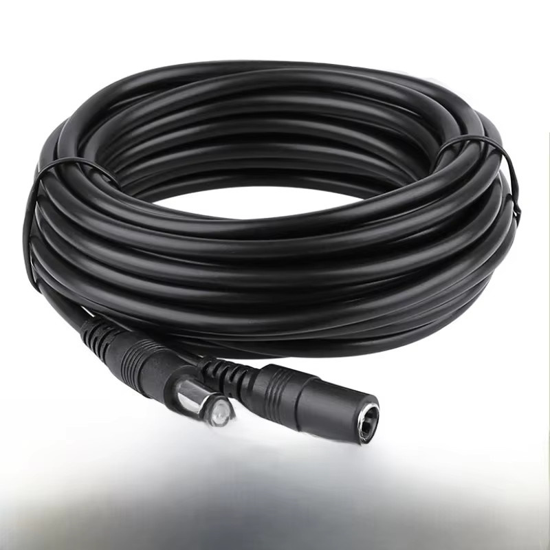 DC12V Stromverlängerungskabel mit 2,1 x 5,5 mm Stecker, männlich zu weiblich, schwarz, für CCTV-Überwachungskameras - Bild 7