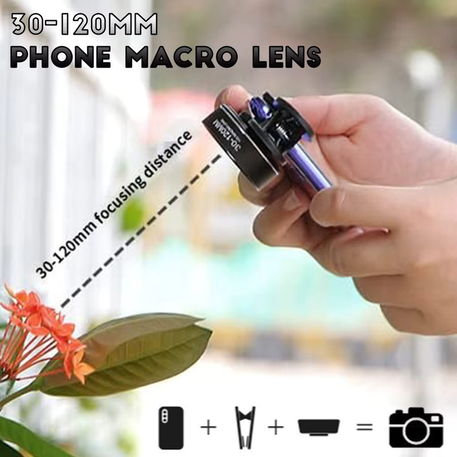 OBKEY Handy-Makroobjektiv Set mit Sternenlichtfilter und CPL-Filter 37 mm in Schwarz für iPhone, Samsung, Pixel und Android-Smartphones sowie iPad - Bild 2