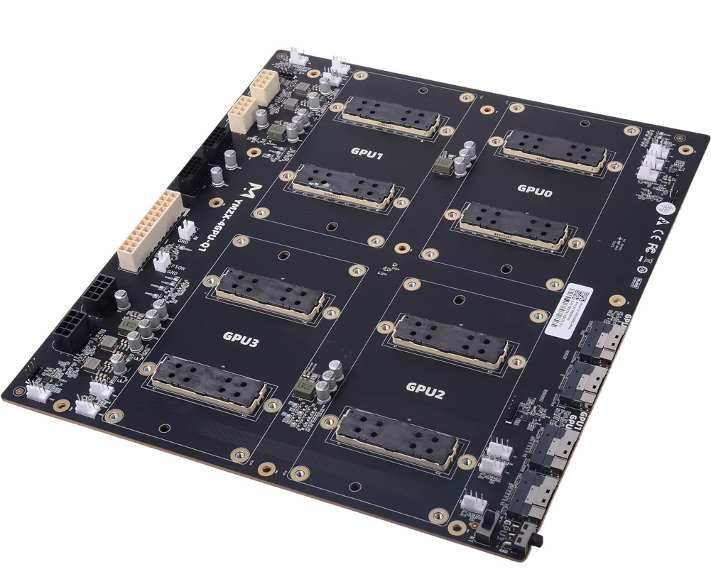 Nvidia SXM2 NVLink 300G 4-Port 4-Wege 4-GPU Pass-Through Erweiterungs-Backplane für NVIDIA V100 GPU-Adapterkarten in Schwarz - Bild 2