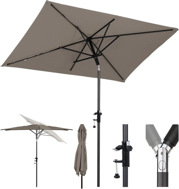 Sekey Balkonschirm Rechteckiger Sonnenschirm mit UV50+ Schutz, B/H: 200 x 125 cm - Bild 1