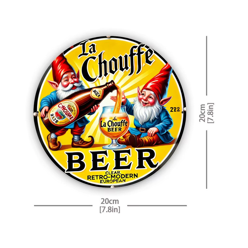 Rashiv Beer Retro Rundes Aluminiumschild Multicolor Durchmesser: 20 cm - Bild 4