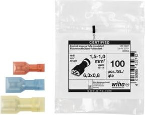 Wiha Flachsteckhülsen vollisoliert multicolor 4,0-6,0 mm - Bild 1