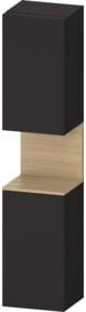 Duravit Hochschrank Qatego in Grau Matt mit 2 Türen und Glaselementen, B/T/H: 40 x 36 x 176 cm - Bild 1