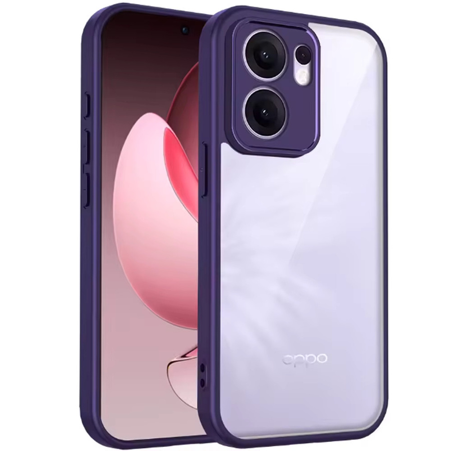 Stoßdämpfende Silikon-Schutzhülle für Oppo Reno 15F und Oppo Reno 15 Fs 5G, transparente matte Rückseite mit harter Abdeckung - Bild 1