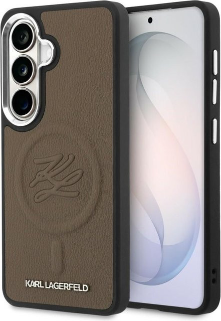 Karl Lagerfeld MagSafe Hülle für Samsung Galaxy S26 Plus S947 mit Initial Logo Debossed in Braun - Bild 1