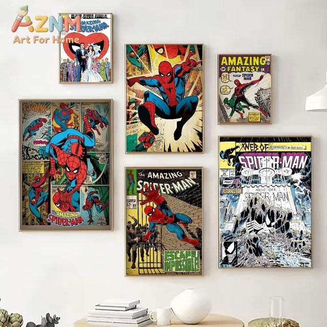 KAYOU Vintage Comics Superhelden-Poster als dekoratives Retro-Wandgemälde in Mehrfarbig - Bild 1