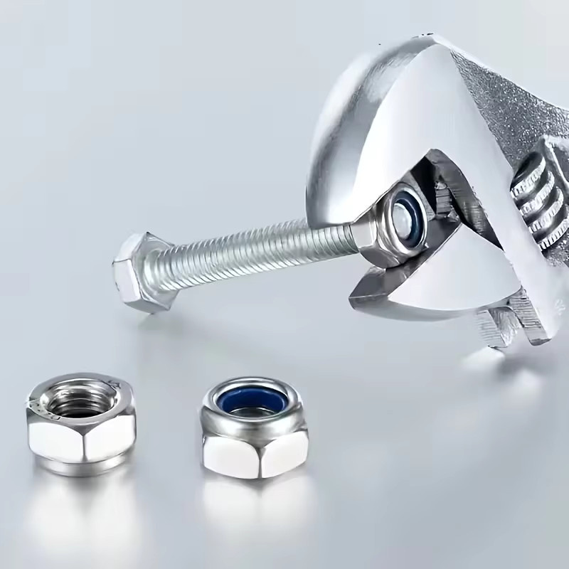 AGASHE 680 Stück Anti-Lock-Sechskantmuttern in Silber, rutschfeste Vollgewinde-Befestigungselemente M3 M4 M5 M6 M8 M10, bright finish - Bild 3