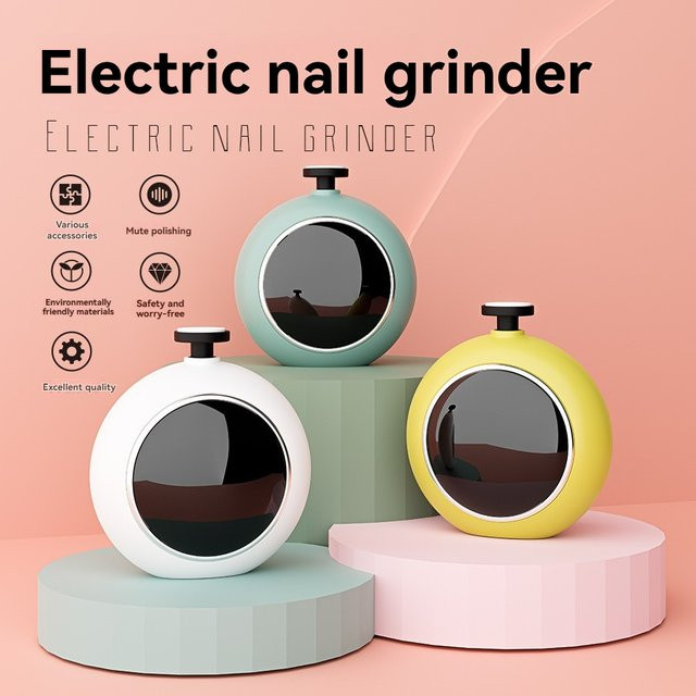 Elektrische Nagelschleifer Universal, Gelb, für Kinder und Erwachsene - Bild 1
