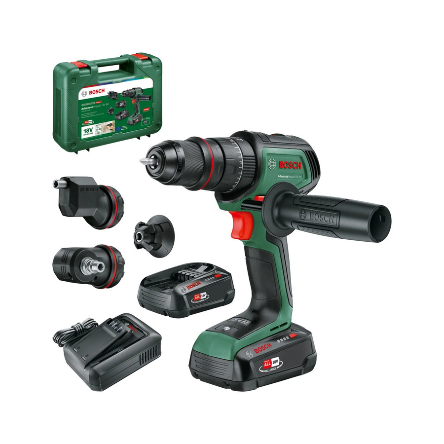 Bosch AdvancedImpact 18V-80 QuickSnap Akku-Schlagbohrmaschine in Grün mit 2,5 Ah Akkus - Bild 3