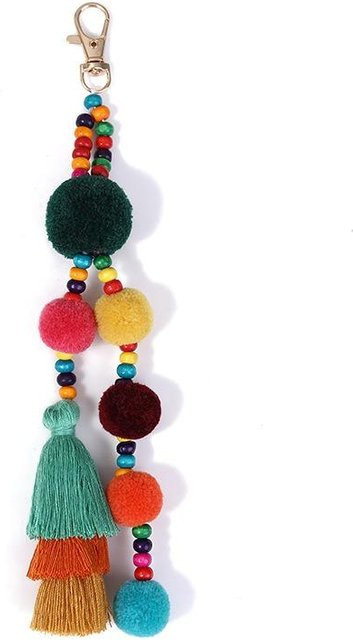 Forest Sunshine Home Anhänger, Fell Ball Quaste, grün, Unisex - Bild 1