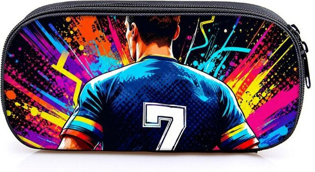 Fancy Style Studio Graffiti Fußball Federmäppchen für Jungen und Mädchen, Mehrschichtiges Stifteetui in Multicolour - Bild 1