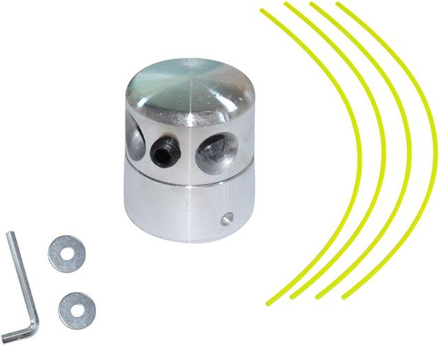 Universeller 4-Faden-Trimmerkopf Ersatz für Rasenmäher aus Aluminiumlegierung in Silber - Bild 1