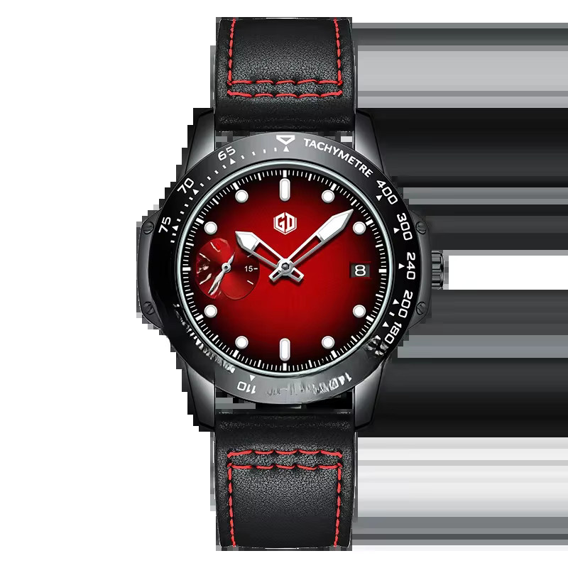 Sea-Gull Armbanduhr, Automatik, Leder, Schwarz, Herren - Bild 5