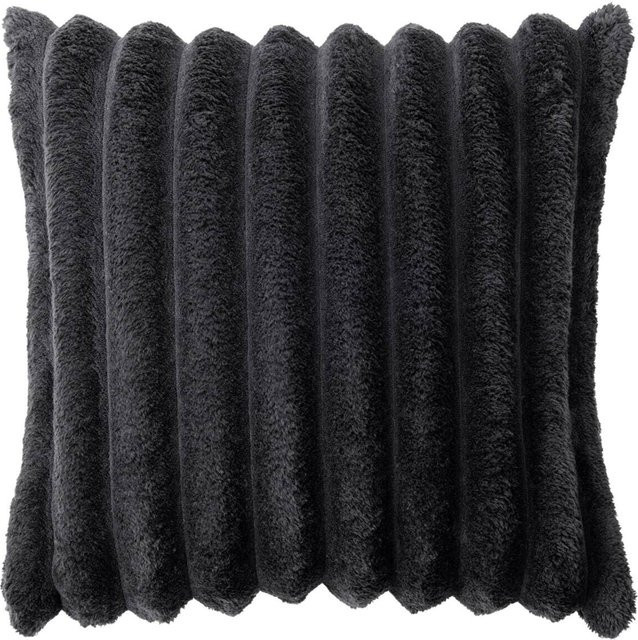 Pocoline Dekokissen aus Luxus-Flanell in Schwarz, B/L: 45 x 45 cm - Bild 1
