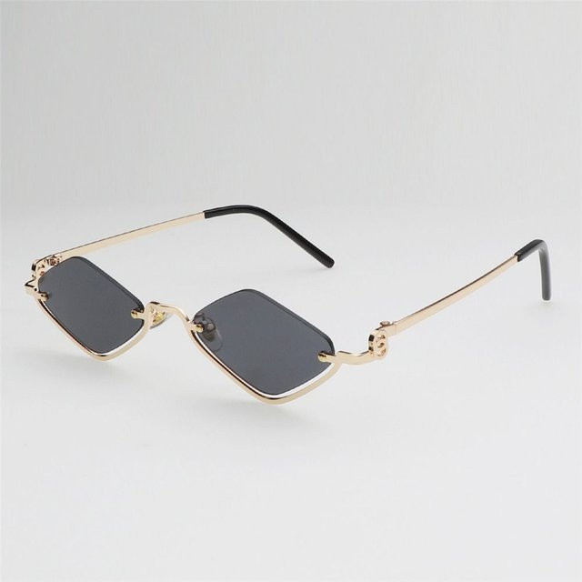 Card Chan Sonnenbrille, Cat-Eye, Halbrand, Metall, Gold, Unisex - Bild 1