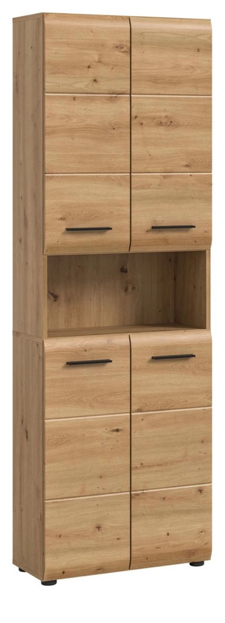 Moderner Badezimmer Hochschrank in Eiche, B/H: 60 x 185 cm - Bild 3