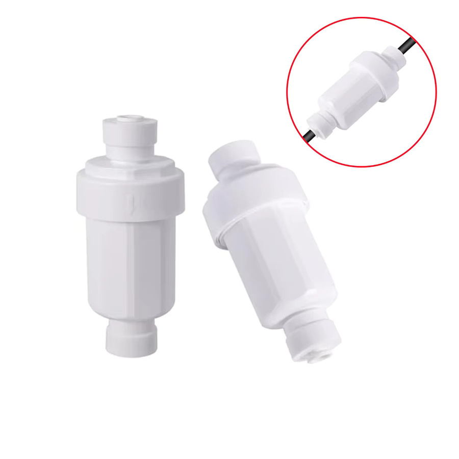 Adhere To Fly Edelstahl-Vorfilter mit Slip-Lock-Mikrofilter für 1/4 Zoll Bewässerungssysteme, Silber/Weiß - Bild 3