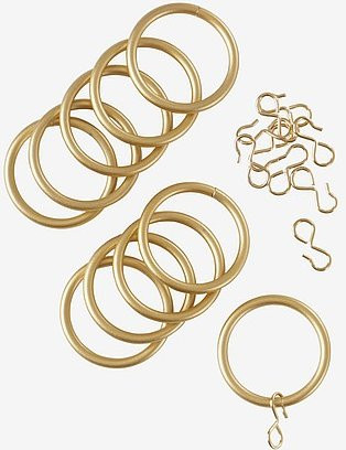 Kirschen Gardinenringe aus Metall in Gold, 10er-Pack - Bild 1