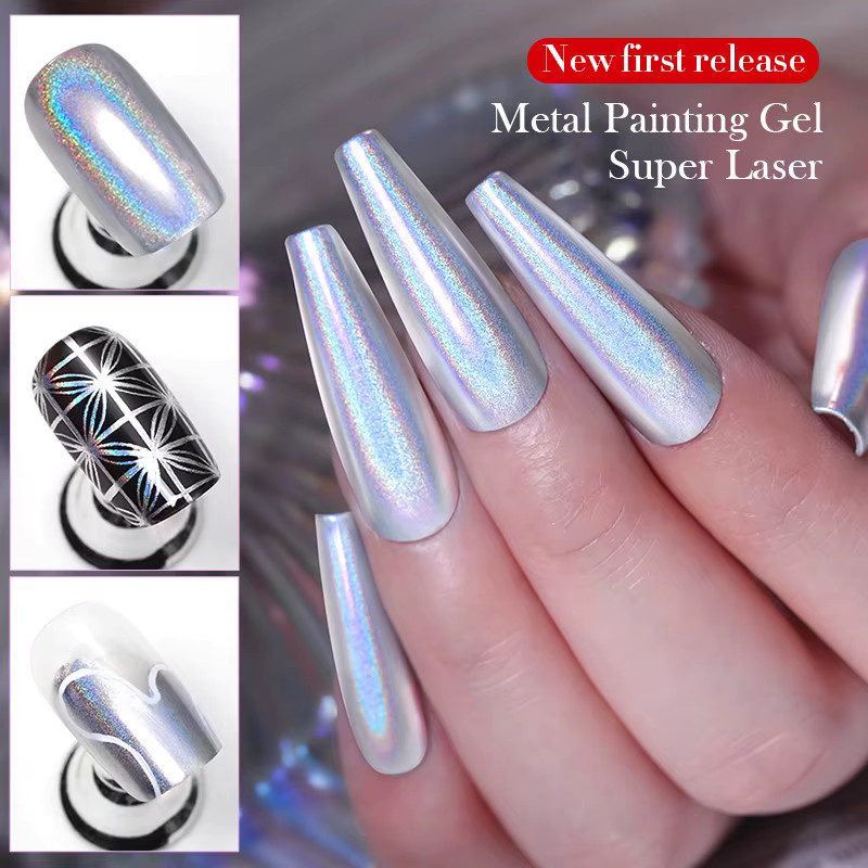 BORN PRETTY Nagellack, Silber, Metallic, 5 ml - Bild 2