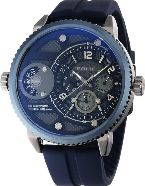 Police Herrenuhr, Quarz, Edelstahl, 51 mm, Silikon, 5 ATM - Bild 1