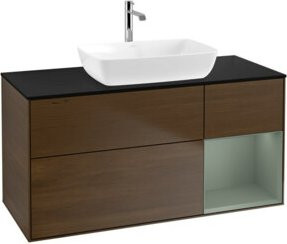 V&B Waschtischunterschrank Finion in Platinblau lackiert, Breite: 120 cm, Tiefe: 50,1 cm, Höhe: 50,1 cm - Bild 1