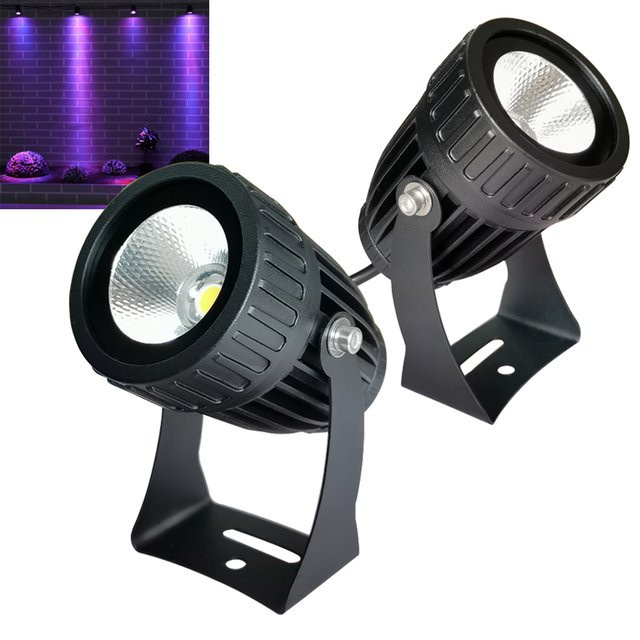 Getefu LED Cob Ground Spike Gartenleuchte aus Aluminium in Schwarz und Rot mit Reflektor - Bild 1
