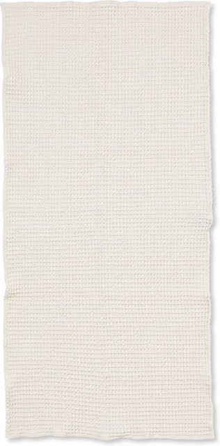 Ferm Living Organic Badetuch aus Bio-Baumwolle in Weiß mit Waffelstruktur - Bild 1