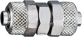 Riegler Gerade Verbinder für Schlauch 10/8 mm aus vernickeltem Messing in Silber, SW 14 - Bild 1