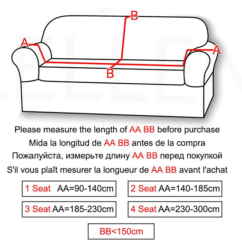 Leorate Stretch-Sofabezug aus Samtstoff für 1-Sitzer, dunkelgrau, Breite: 90-140 cm - Bild 2