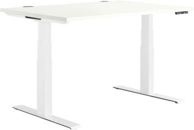 Schäfer Shop Genius Schreibtisch MODENA FLEX elektrisch höhenverstellbar mit T-Fuß in Weiß, Breite: 120 cm, Tiefe: 80 cm - Bild 1