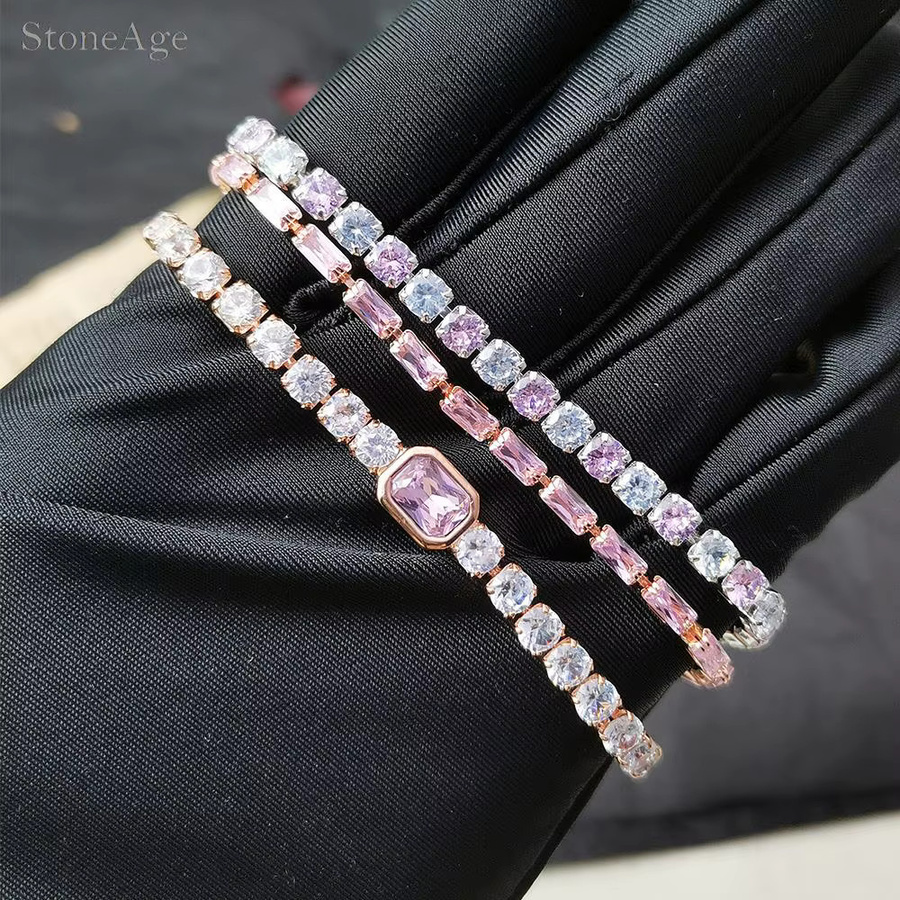 StoneAge Tennis-Armband, Roségold, Zirkonia, Kristall, Damen - Bild 4