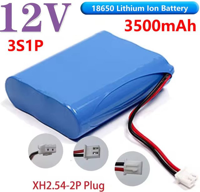SUYIJIA 18650 Lithium-Ionen-Akku 12V 3S1P 3500 mAh in Blau für CCTV-Kameras, Spielzeugautos und Schönheitsinstrumente - Bild 1