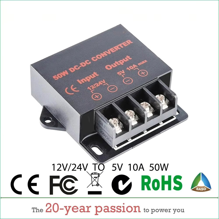 Waohei DC-DC Step Down Converter Stabilisator in Silber für Auto und Solar - Bild 1