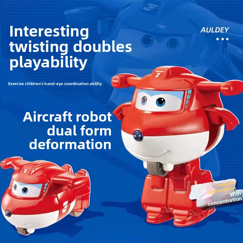 AULDEY Super Wings Mini-Hangar-Set, Spielzeug, 2-in-1-Transformation - Bild 2