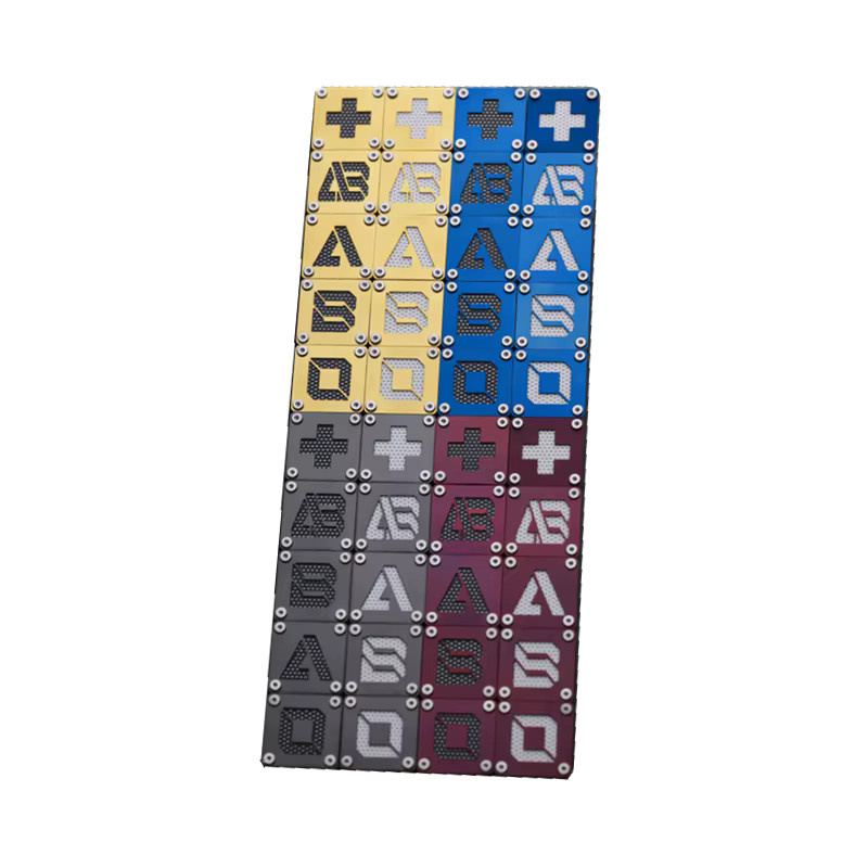 YTYIN Abzeichen Titanlegierung, Blutgruppe, hohles Design, 2,5 cm - Bild 5