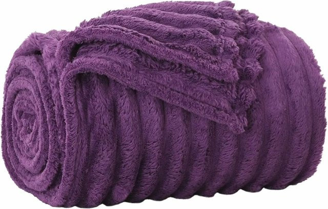 6er-Set vidaXL Fleece-Wohndecken Lila, B/B: 200 x 150 cm - Bild 1