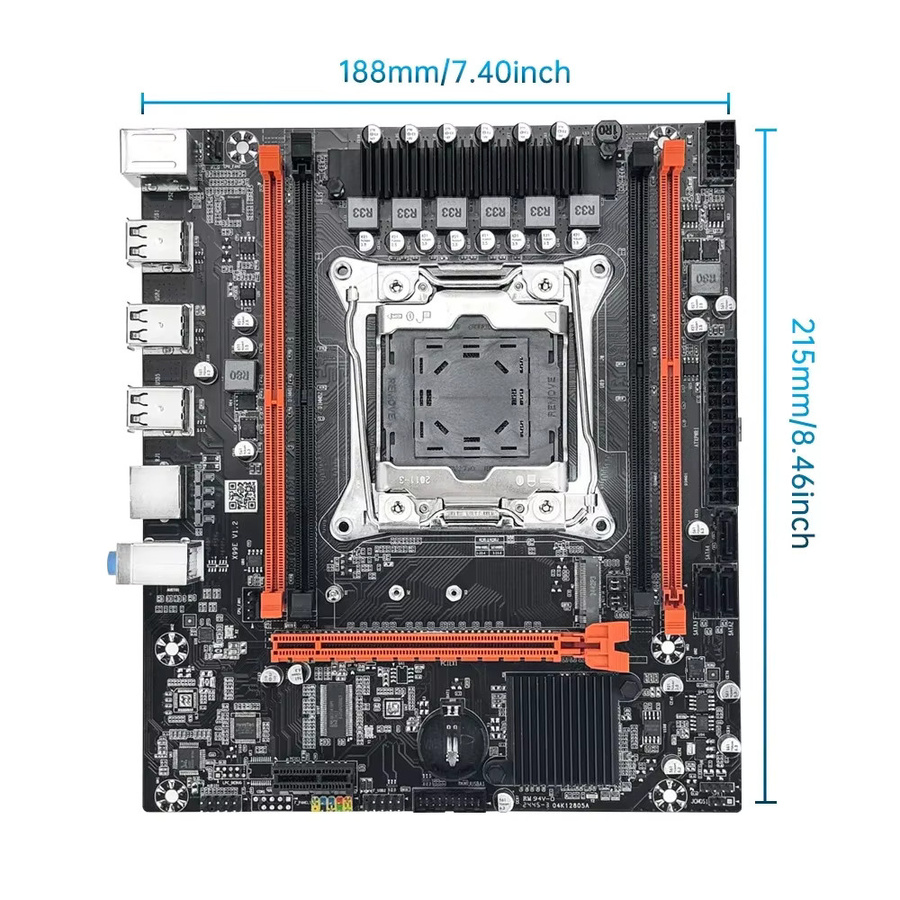 SOYO X99 Motherboard-Set mit Intel Xeon E5 2650 V4, 16 GB DDR4 2133 MHz Dual Channel RAM und M.2 NVMe, Schwarz - Bild 2